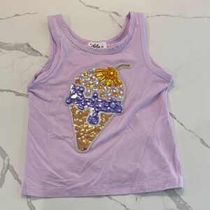 Lola + The Boys Purple Sequin Ice Cream Tank